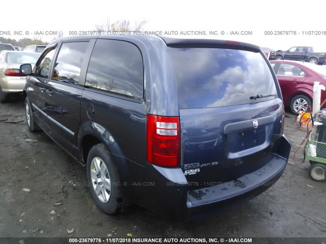 2D8HN44H38R695394 - 2008 DODGE GRAND CARAVAN SE BLUE photo 3