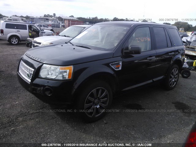 SALFT24N58H062406 - 2008 LAND ROVER LR2 HSE TECHNOLOGY BLACK photo 2