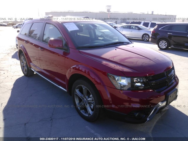 3C4PDCGG6JT408983 - 2018 DODGE JOURNEY CROSSROAD RED photo 1