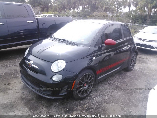 3C3CFFFHXDT528847 - 2013 FIAT 500 ABARTH BLACK photo 2