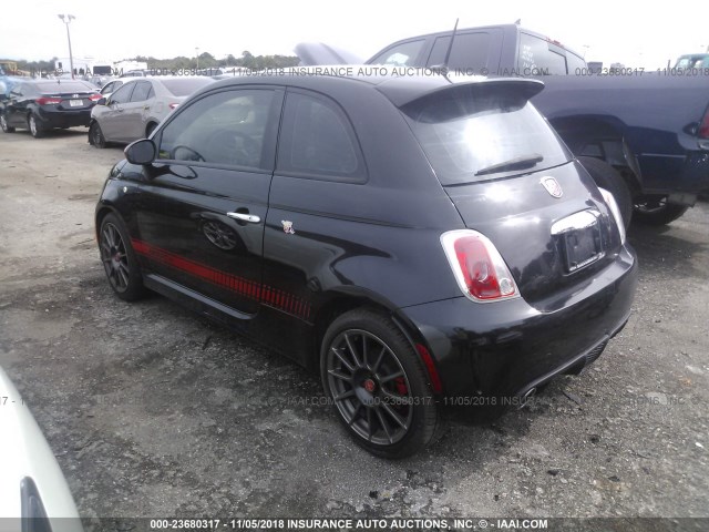 3C3CFFFHXDT528847 - 2013 FIAT 500 ABARTH BLACK photo 3