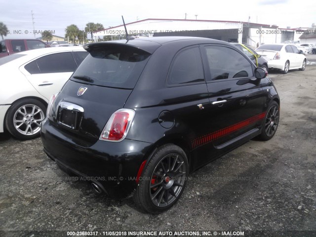 3C3CFFFHXDT528847 - 2013 FIAT 500 ABARTH BLACK photo 4