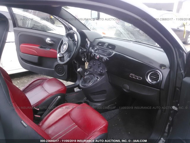 3C3CFFFHXDT528847 - 2013 FIAT 500 ABARTH BLACK photo 5