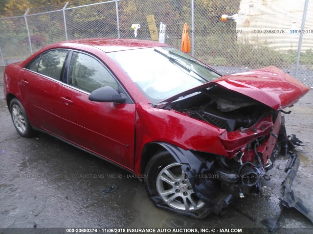 1G2ZG558264129233 - 2006 PONTIAC G6 SE1 RED photo 1