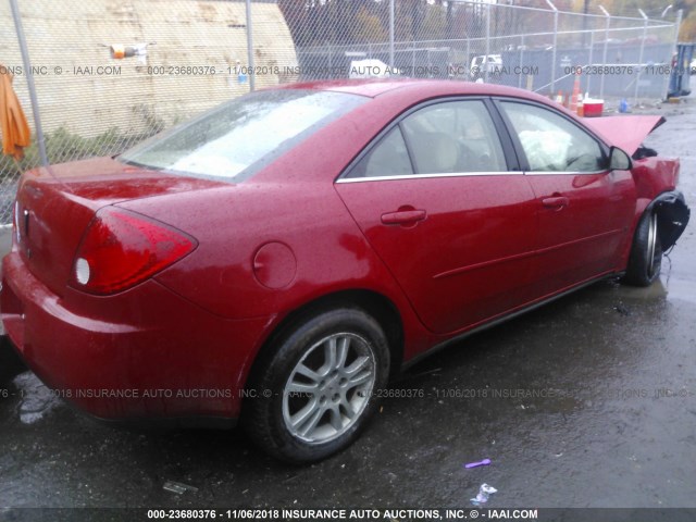 1G2ZG558264129233 - 2006 PONTIAC G6 SE1 RED photo 4