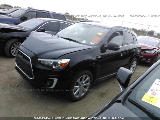 4A4AP4AW9FE048837 - 2015 MITSUBISHI OUTLANDER SPORT SE/GT BLACK photo 2