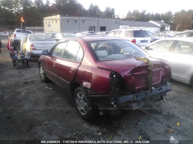 KMHDN45D92U415153 - 2002 HYUNDAI ELANTRA GLS/GT RED photo 3