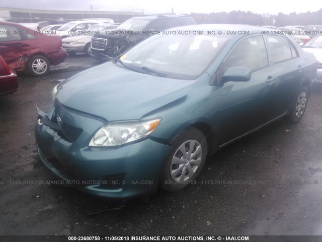 JTDBL40E09J035941 - 2009 TOYOTA COROLLA LE/XLE BLUE photo 2