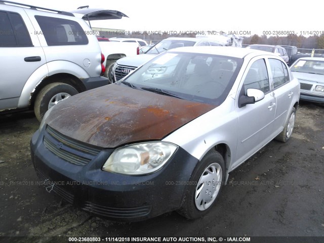 1G1AD5F51A7166344 - 2010 CHEVROLET COBALT 1LT SILVER photo 2