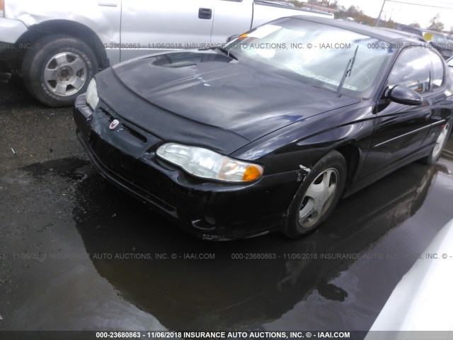 2G1WX15K629379738 - 2002 CHEVROLET MONTE CARLO SS შავი ფოტო 2