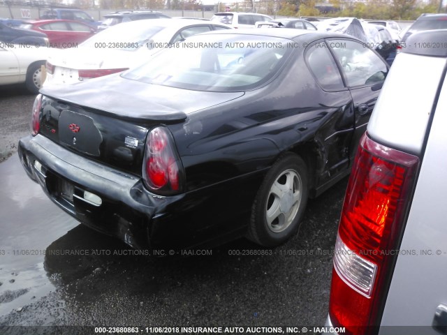 2G1WX15K629379738 - 2002 CHEVROLET MONTE CARLO SS შავი ფოტო 4
