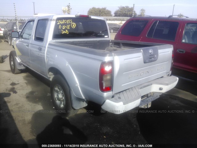 1N6ED27T84C447893 - 2004 NISSAN FRONTIER CREW CAB XE V6 GRAY photo 3