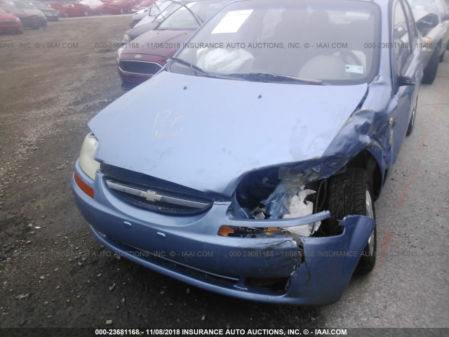 KL1TD52645B360214 - 2005 CHEVROLET AVEO LS Light Blue photo 6