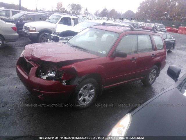 JF1SG63696H706245 - 2006 SUBARU FORESTER 2.5X RED photo 2