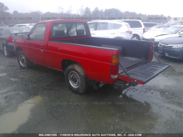 1N6SD11S5PC312288 - 1993 NISSAN TRUCK SHORT WHEELBASE RED photo 3