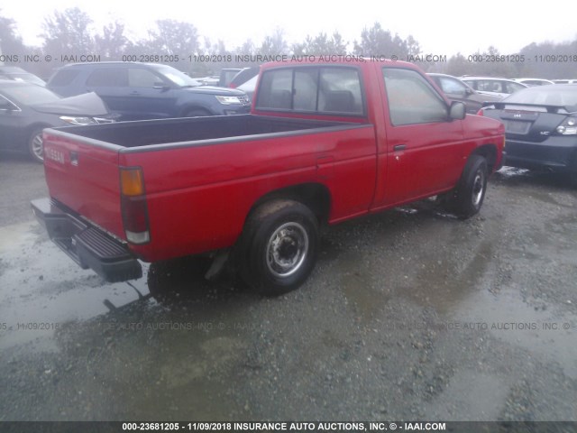 1N6SD11S5PC312288 - 1993 NISSAN TRUCK SHORT WHEELBASE RED photo 4