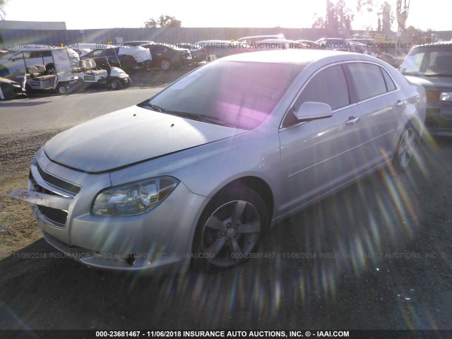 1G1ZC5E01CF166333 - 2012 CHEVROLET MALIBU 1LT SILVER photo 2