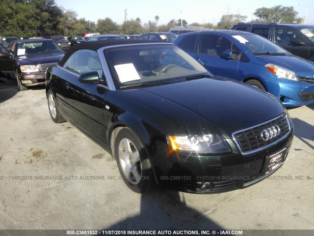 WAUAC48H33K029608 - 2003 AUDI A4 1.8 CABRIOLET GREEN photo 1