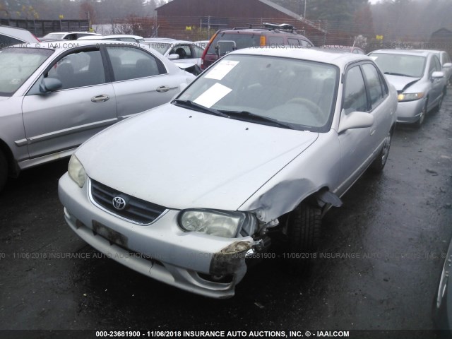 2T1BR12E21C474617 - 2001 TOYOTA COROLLA CE/LE/S SILVER photo 2