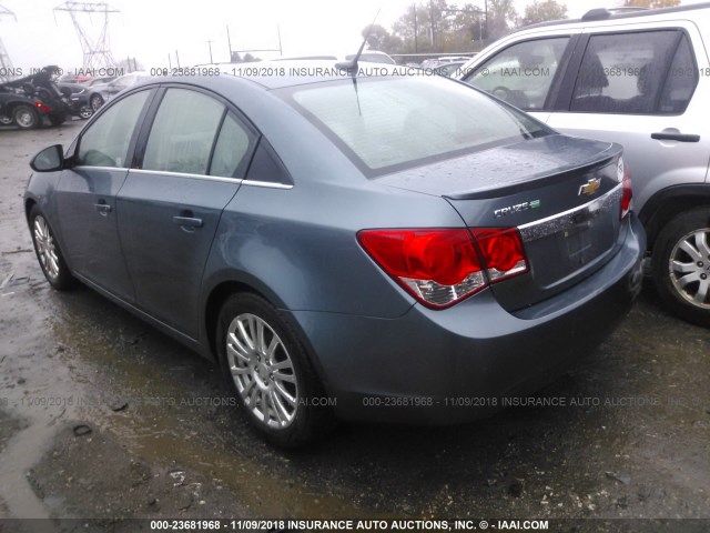 1G1PJ5SC3C7245766 - 2012 CHEVROLET CRUZE ECO BLUE photo 3