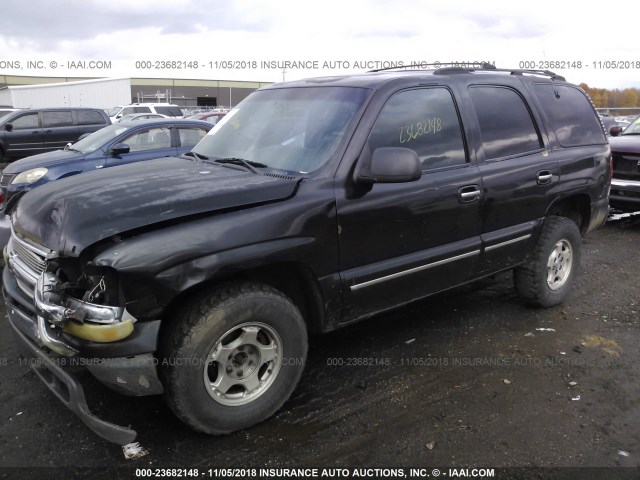 1GNEK13T21J127203 - 2001 CHEVROLET TAHOE K1500 BLACK photo 2