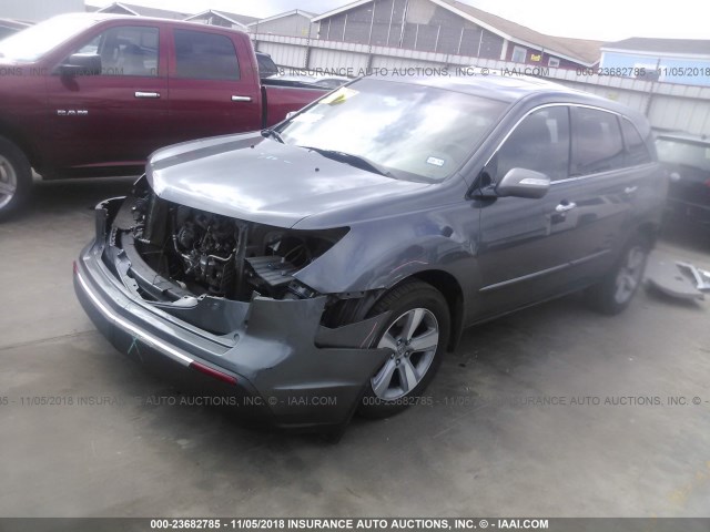 2HNYD2H38CH511919 - 2012 ACURA MDX TECHNOLOGY GRAY photo 2