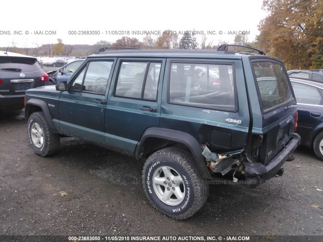 1J4FJ28S8TL140285 - 1996 JEEP CHEROKEE SE GREEN photo 3