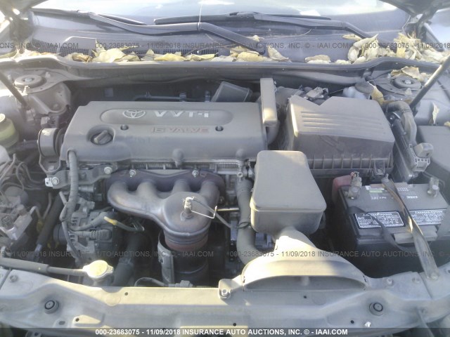 4T1BE46K98U235524 - 2008 TOYOTA CAMRY CE/LE/XLE/SE GRAY photo 10