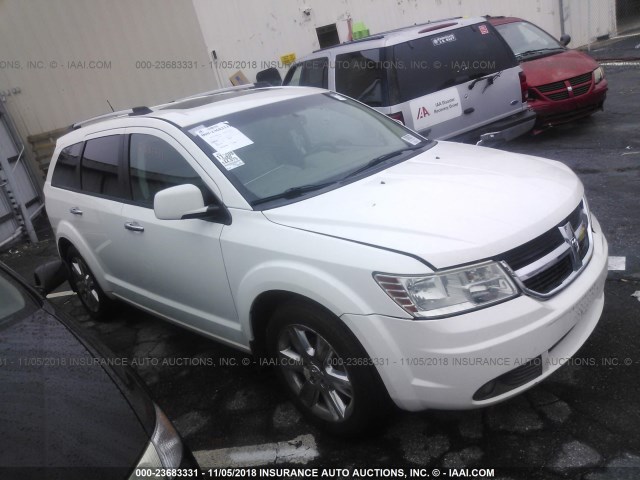 3D4GG67V49T553137 - 2009 DODGE JOURNEY R/T WHITE photo 1