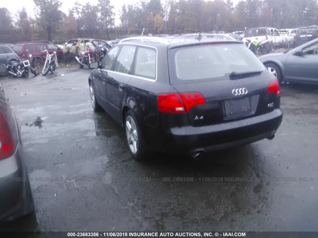 WAUKF78E27A027685 - 2007 AUDI A4 2.0T AVANT QUATTRO BLACK photo 3