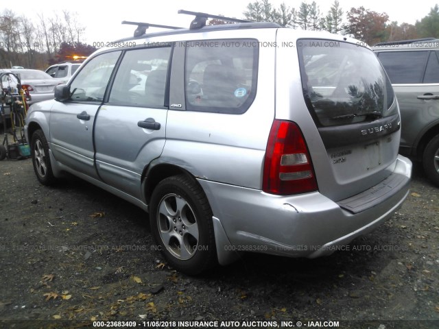 JF1SG65693H710613 - 2003 SUBARU FORESTER 2.5XS SILVER photo 3