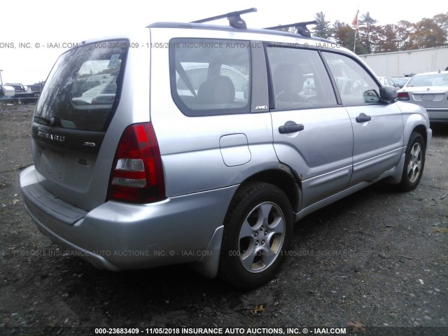 JF1SG65693H710613 - 2003 SUBARU FORESTER 2.5XS SILVER photo 4