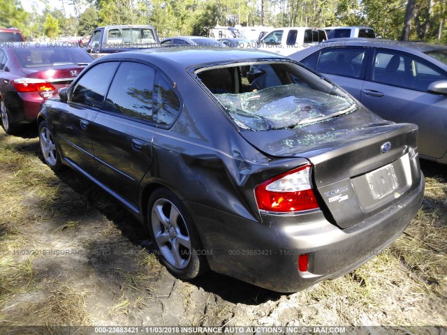 4S3BL616097220247 - 2009 SUBARU LEGACY 2.5I GRAY photo 3