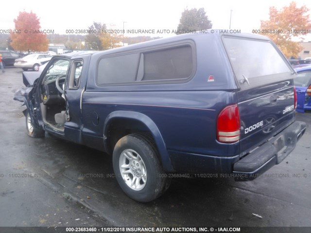 1D7HL32X03S288302 - 2003 DODGE DAKOTA SPORT Dark Blue photo 3