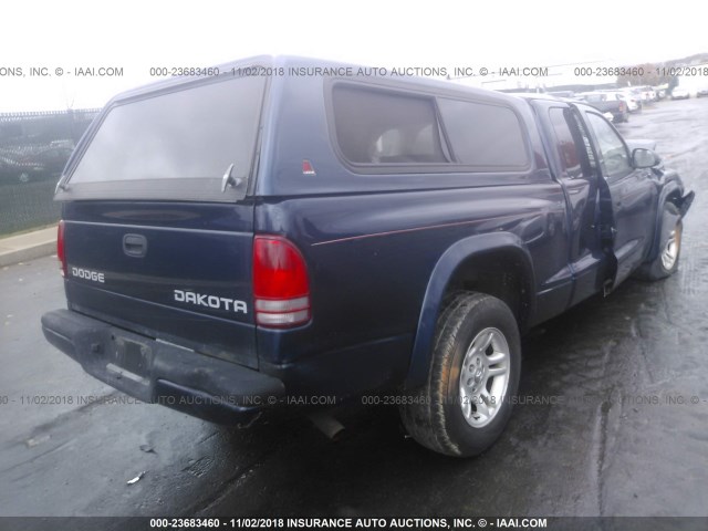 1D7HL32X03S288302 - 2003 DODGE DAKOTA SPORT Dark Blue photo 4