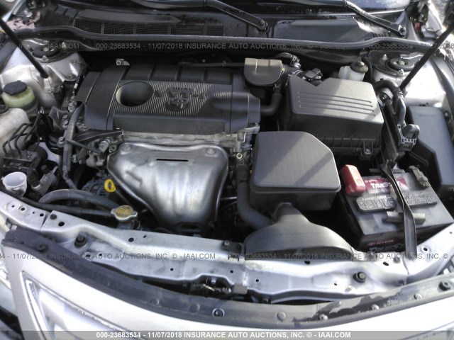 4T4BF3EK8BR159963 - 2011 TOYOTA CAMRY SE/LE/XLE ვერცხლისფერი ფოტო 10