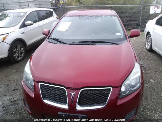 5Y2SP67049Z409334 - 2009 PONTIAC VIBE RED photo 6