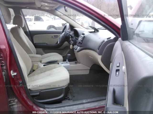 KMHDU46D59U729202 - 2009 HYUNDAI ELANTRA GLS/SE RED photo 5