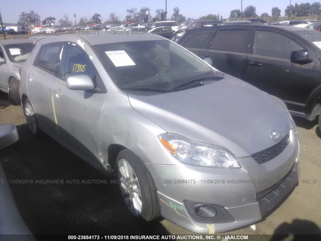2T1GE40E09C003101 - 2009 TOYOTA COROLLA MATRIX XRS SILVER photo 1