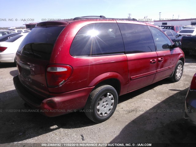 2C4GP44R04R593784 - 2004 CHRYSLER TOWN & COUNTRY LX RED photo 4