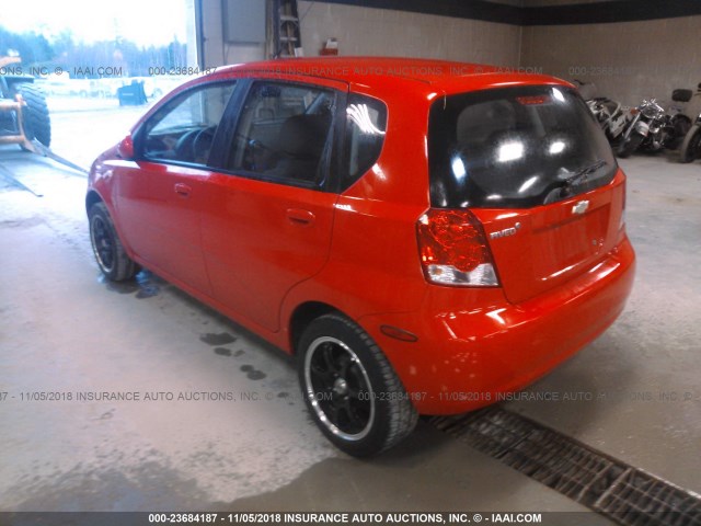 KL1TD66657B758891 - 2007 CHEVROLET AVEO LS RED photo 3