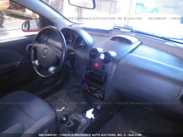 KL1TD66657B758891 - 2007 CHEVROLET AVEO LS RED photo 5