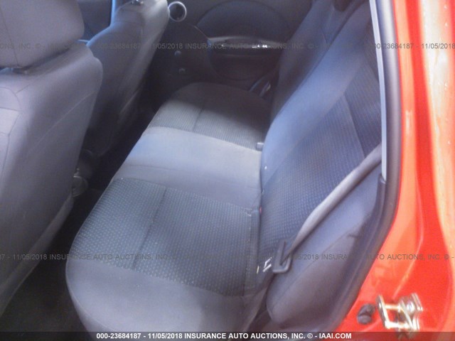 KL1TD66657B758891 - 2007 CHEVROLET AVEO LS RED photo 8