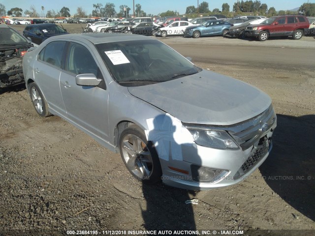 3FAHP0KC6BR222041 - 2011 FORD FUSION SPORT SILVER photo 1