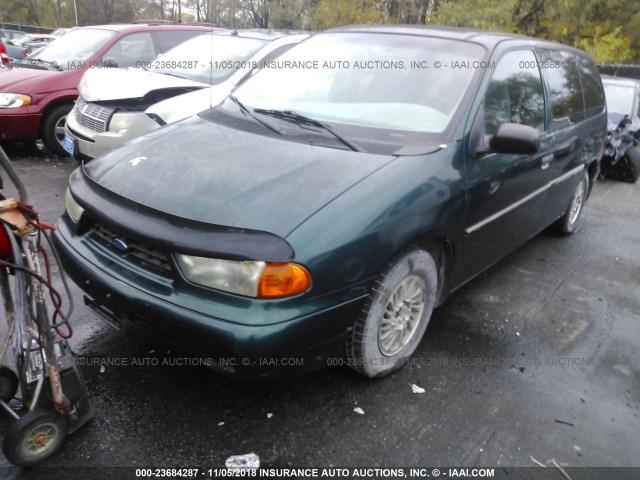 2FMDA5146WBA96832 - 1998 FORD WINDSTAR WAGON GREEN photo 2