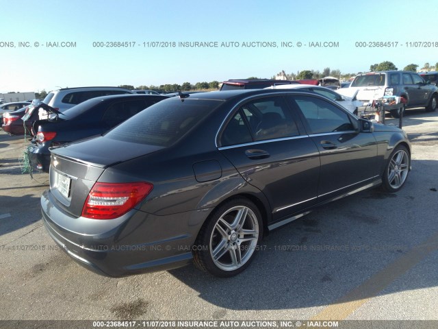 WDDGF4HB1DR297488 - 2013 MERCEDES-BENZ C 250 GRAY photo 4