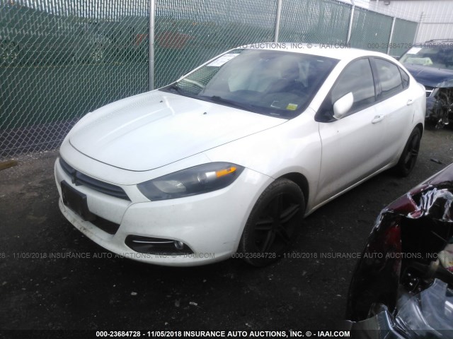 1C3CDFBA7DD340355 - 2013 DODGE DART SXT WHITE photo 2