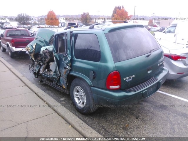 1D4HS58N93F612339 - 2003 DODGE DURANGO SLT PLUS GREEN photo 3