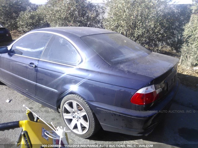 WBABN734X3PJ16249 - 2003 BMW 325 CI BLUE photo 3