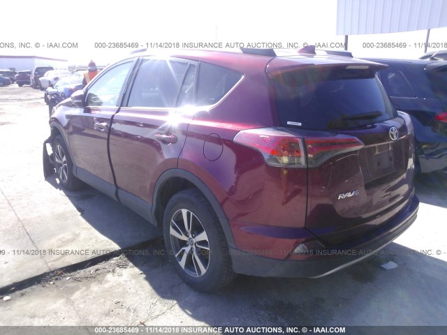 2T3WFREV3JW406997 - 2018 TOYOTA RAV4 ADVENTURE/XLE წითელი ფოტო 3